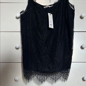 Francesca's Collections Black Lace Camisole